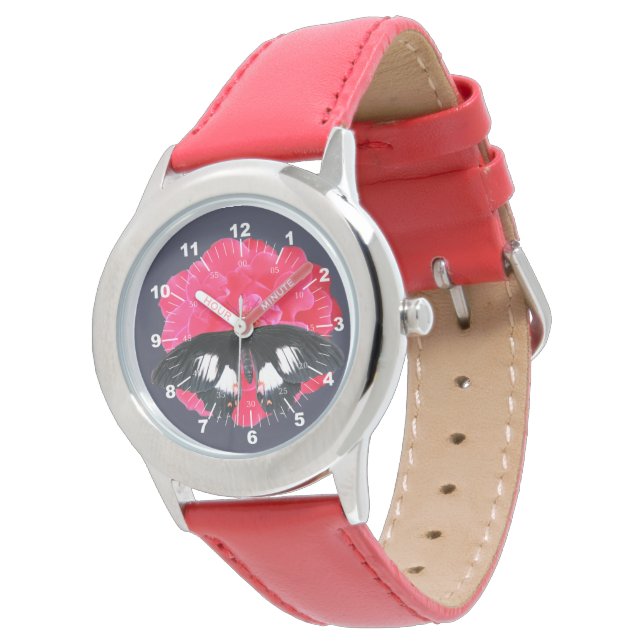 Roos en slibstaart horloge (Gekanteld)