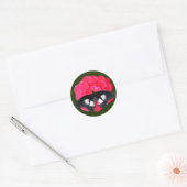 Roos en slibstaart ronde sticker (Envelop)