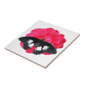 Roos en slibstaart tegeltje (Zijkant)