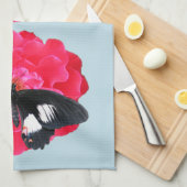 Roos en slibstaart theedoek (Quarter Fold)