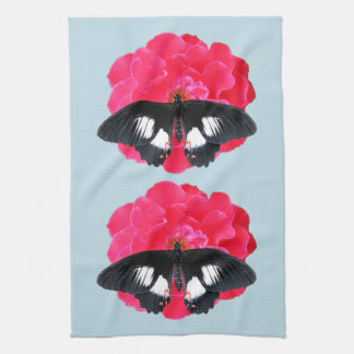 Roos en slibstaart theedoek