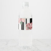  Roos en strepen Waterfles Etiket (Achterkant)