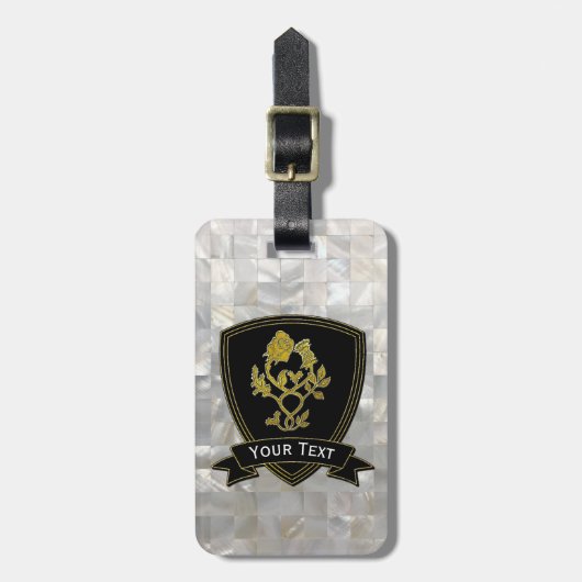 Roos en Thistle Moeder van het patroonpatroon Bagagelabel (Voorkant verticaal)