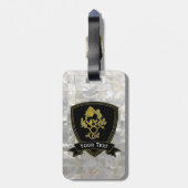 Roos en Thistle Moeder van het patroonpatroon Bagagelabel (Achterkant verticaal)