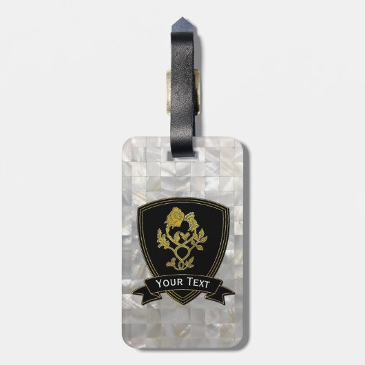 Roos en Thistle Moeder van het patroonpatroon Bagagelabel (Achterkant verticaal)