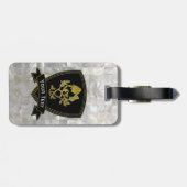 Roos en Thistle Moeder van het patroonpatroon Bagagelabel (Achterkant horizontaal)