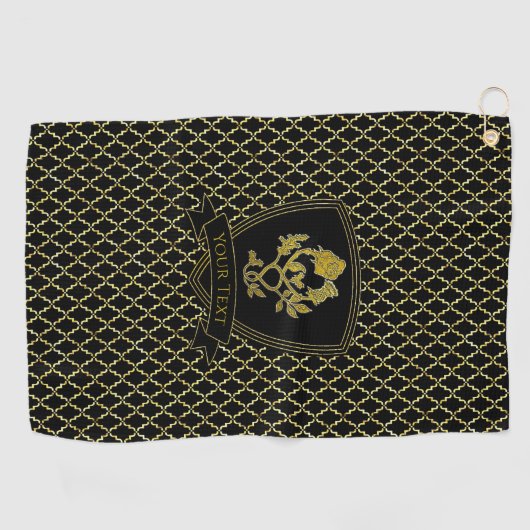 Roos en Thistle Quatrefoil Golfhanddoek (Horizontaal)