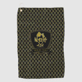 Roos en Thistle Quatrefoil Golfhanddoek (Voorkant)