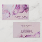 Roos en violet Abstract acrylzuur Visitekaartje (Voorkant / Achterkant)