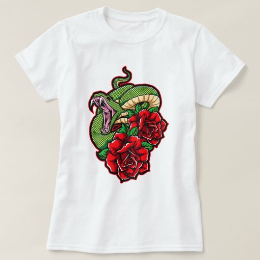 Roos en Viper T-shirt (Design voorkant)
