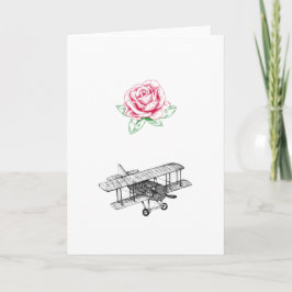 Roos en vliegtuig kaart