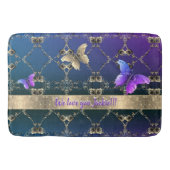 Roos en Vlinder Badmat w/Text (Voorkant)