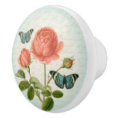 Roos en vlinder florale keramische knol keramische knop (Rechts)