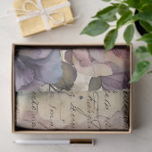  Roos en vlinder op oude script ontkoppeling Tissuepapier (Geschenk)