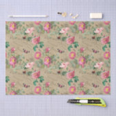  roos en vlinder tissuepapier (Craft)