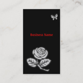 Roos en vlinder visitekaartje