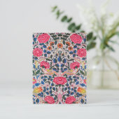 Roos en vogel, William Morris Briefkaart (Staand voorkant)