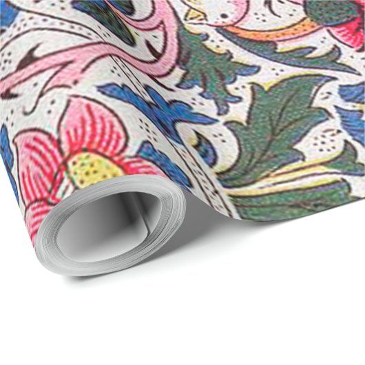 Roos en vogel, William Morris Cadeaupapier (Rol Hoek)