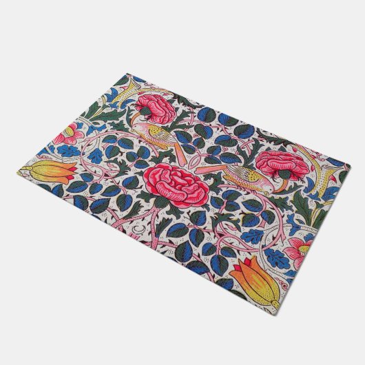 Roos en vogel, William Morris Deurmat (Schuin)