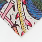 Roos en vogel, William Morris Fleece Deken (Hoek)