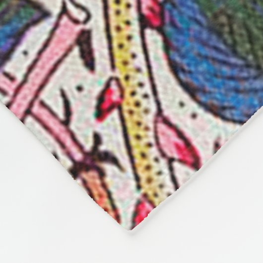 Roos en vogel, William Morris Fleece Deken (Hoek)