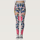 Roos en vogel, William Morris Leggings (Voorkant)