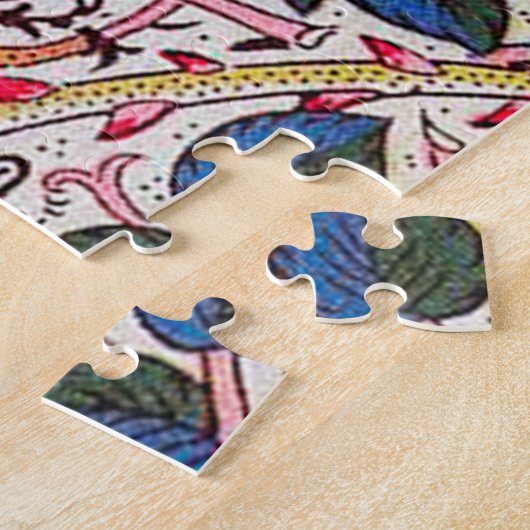 Roos en vogel, William Morris Legpuzzel (Zijkant)