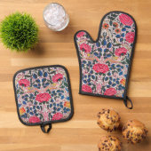 Roos en Vogel, William Morris Ovenwant & Pannenlap Set (Top down)