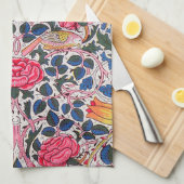 Roos en vogel, William Morris Theedoek (Quarter Fold)