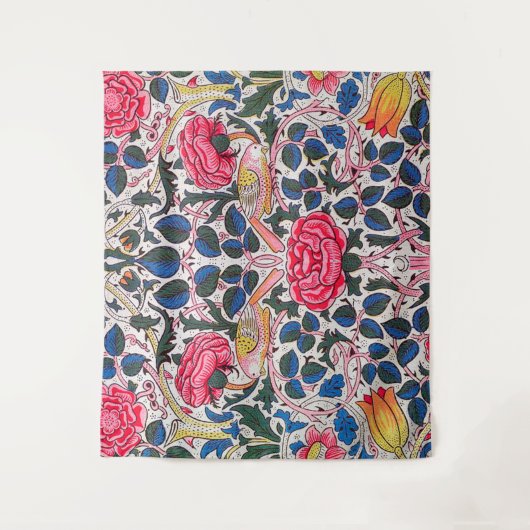 Roos en vogel, William Morris Wandkleed (Voorkant)