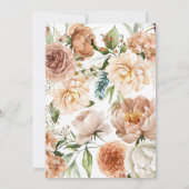 Roos en volken Terracotta Elegant Floral Kaart (Achterkant)