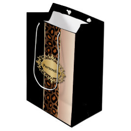 Roos en zwarte luipaard medium cadeauzakje