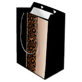 Roos en zwarte luipaard medium cadeauzakje (Achterkant Gekanteld)