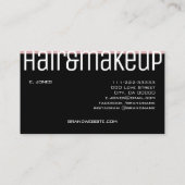 Roos en zwarte roze textuur Moderne driehoek Visitekaartje (Achterkant)