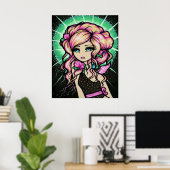 Roos engel Fairy Fantasy Art, gevroren Poster (Thuiskantoor)