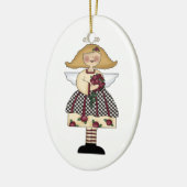 Roos-engel-versiering Keramisch Ornament (Links)