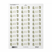 Roos Etching White Faux Gold Custom Address Label (Full Sheet)