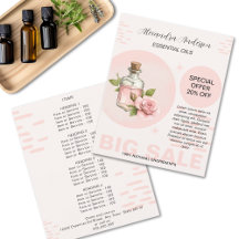 Roos Etherische Oliën Aquarel Bloemen Promo