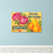 Roos Etiket op peren Canvas Afdruk (Insitu (Houten vloer))