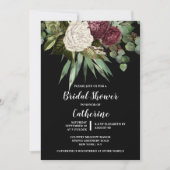 Roos eucalyptus bladeren bloemengroen chic kaart (Voorkant)