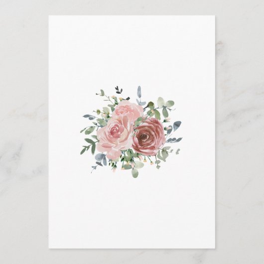 Roos Eucalyptus Botanical Weddenschap Kaart (Achterkant)