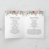 Roos Eucalyptus Botanical Wedding Program Programma (Binnen)