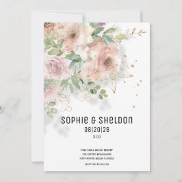 Roos Eucalyptus Greenery Weddenschap A Aankondiging