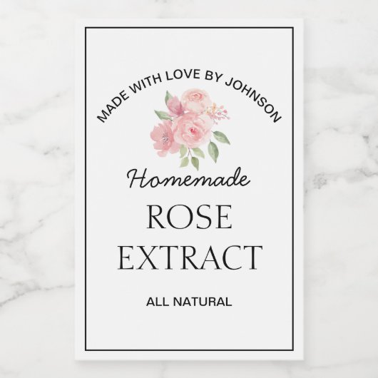 Roos Extract label Wijn Etiket (Enkel label)