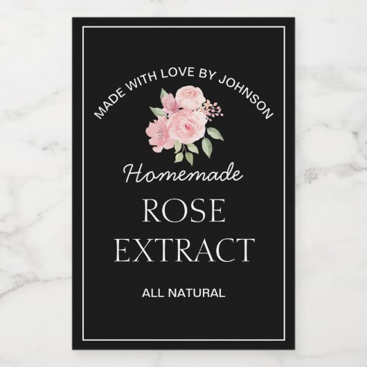 Roos Extract label Wijn Etiket (Enkel label)