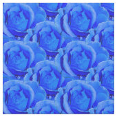 Roos Fabric Blue Roos Cotton of Poly Stof (Close Up)