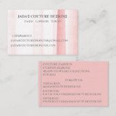 Roos Fabric designer mode couture visitekaartje (Voorkant / Achterkant)