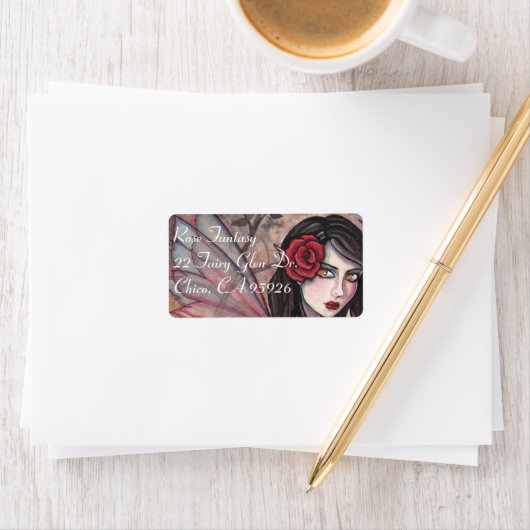 Roos Fairy Adresetiketten Cadeau Labels (Insitu)