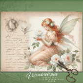 Roos Fairy & Pastel Ephemera Script Decoupage Tissuepapier