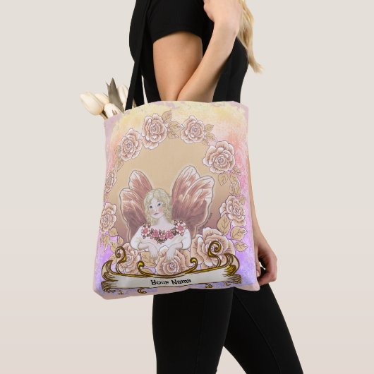Roos Fairy Ring aangepaste fee canvas tas (Dichtbij)
